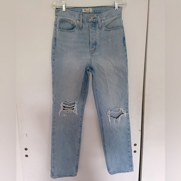 Madewell Full Length Classic Straight Jeans Size 27 Button Fly - Picture 1 of 5